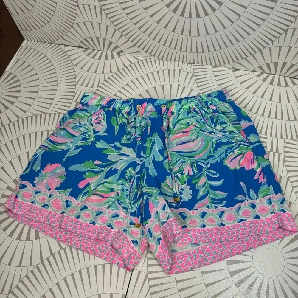 Lilly Pulitzer Women’s Katia Mid-Rise short fancy fins engineered size XS